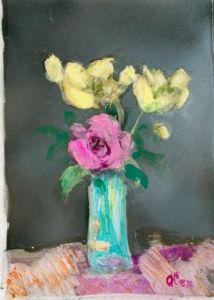 Voir le détail de cette oeuvre: bouquet aux couleurs passées