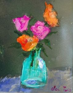 Voir le détail de cette oeuvre: fleurs aux couleurs vives