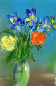 Voir le détail de cette oeuvre: vase d'iris
